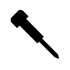 Illustration of a black awl, perfect for crafting, leatherwork, or woodworkingthemed designs and projects