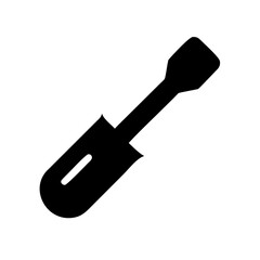 Illustration of a black screwdriver, a versatile tool for various repair and maintenance tasks, showcasing simplicity and functionality
