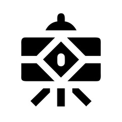 Illustration of a traditional japanese andon lantern with a stand the lantern is a symbol of japanese culture and history