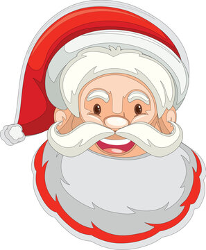 Smiling Santa Claus Illustration | Merry Christmas Character Art