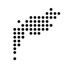 Vector art of abstract dotted map of the state of maine, usa, creating a modern and minimalist geographic representation for design