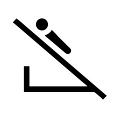 Vector art of silhouette icon of a person doing the limbo, black and white vector illustration of a fun party game for all ages and abilities