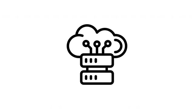 cloud data animated icon