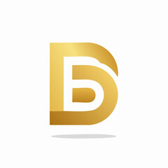 Obraz premium Abstract golden letter d logo