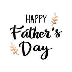 Fototapeta premium Editable happy father’s day modern handwritten calligraphy, father day’s lettering typography vector