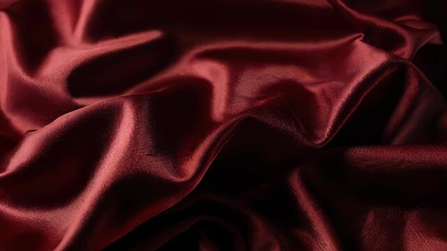 An elegant, seamless loop of deep ruby red silk fabric. A passionate and luxurious background for Valentine's Day, romance, or premium products.