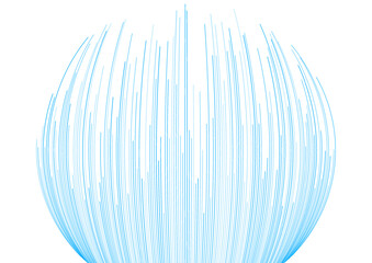 Blue minimal spherical lines abstract tech modern background. Vector geometric futuristic design