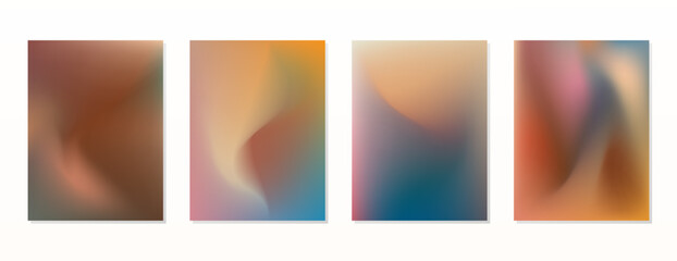 Fototapeta premium SET GRADIENT LIQUID COLOR. POSTER BACKGORUND DESIGN VECTOR TEMPLATE GOOD FOR POSTER, WALLPAPER, COVER, FRAME, FLYER, SOCIAL MEDIA, GREETING CARD