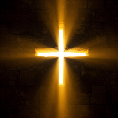 cross on the dark background