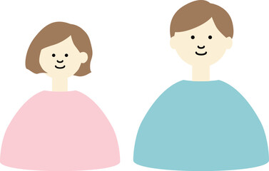 夫婦・カップル イラスト / Couple Illustration – 家族・恋人シーン