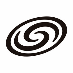 Abstract swirling vortex in a black and white design that is captivating