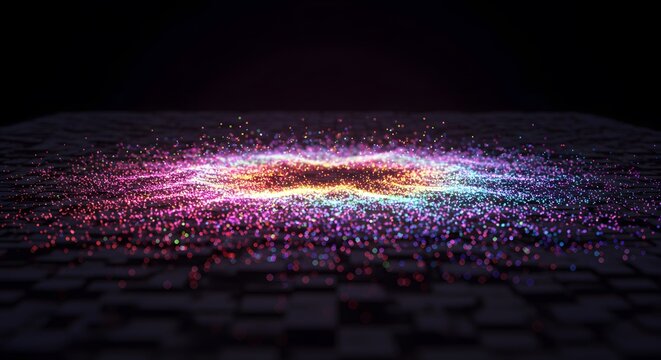 Abstract Galaxy Formation A Cosmic Display of Particles and Light in a Dark Universe - Powered by Adobe