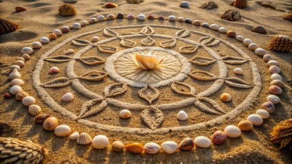 Mystical Umbanda and Orixás Spiritual Symbols, Afro-Brazilian Umbanda Religion and Orixás Symbolic Artwork