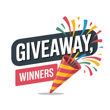 Giveaway winners concept isolated on a promotional event where prizes are awarded to participants, often through a random drawing or contest on transparent background