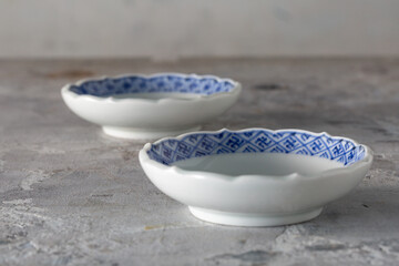 Ko-Imari Mame-Sara Sometsuke “Peach and Floral Motif” Small Dishes – Saga, Japan, Late Edo to Meiji Period, Porcelain