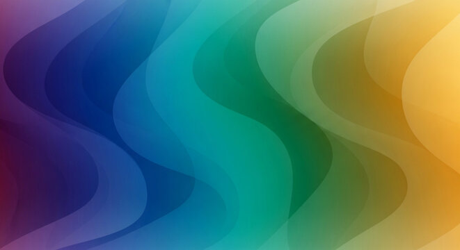 Abstract rainbow wave background with smooth transitions of color, creating a vibrant and dynamic visual effect for modern designs
