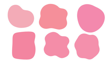 Soft Pink Abstract Blobs Collection for Background Design and Creative Projects