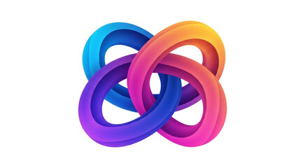 Colorful infinity loop, symbolizing endless possibilities, continuous flow, and interconnectedness in a vibrant design