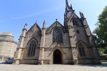 Fototapeta premium Eglise Saint Sulpice, ville de Fougères, département d'Ille et Vilaine, Bretagne, France