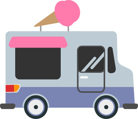 Ice Cream Truck Vector Illustration