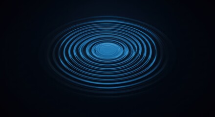 Fototapeta premium Abstract Blue Water Ripple Background with Concentric Circles