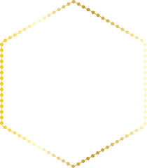 Golden Hexagon transparent Background