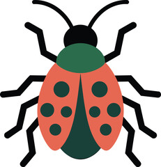 Abstract geometric composition with bold color accents and typographic elements