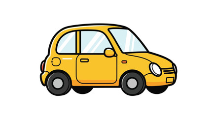 斜め前から見た自動車のシンプルなベクターアイコンイラスト素材