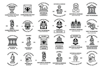 Plakat A collection of images of historical buildings and artifacts