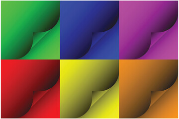 Colorful Page Corner Graphics Abstract Backgrounds