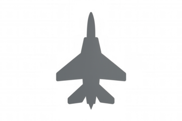 Fighter jet silhouette flying overhead, military aircraft illustration for aviation and defense concepts