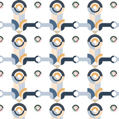 Seamless pattern vector illustration of social network icons, symbols, and concepts for technology, communication, and web design