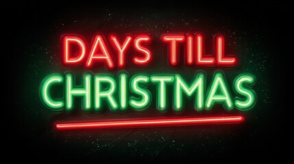 Countdown to christmas days till christmas neon sign holiday