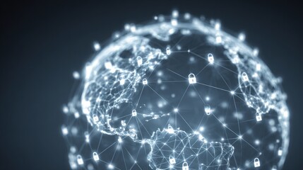 Global cybersecurity network data protection and privacy world