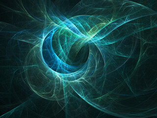 Fractal colored abstract on black background