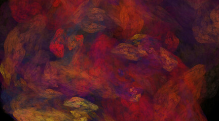 Fractal colored abstract on black background