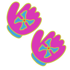 winter gloves vector