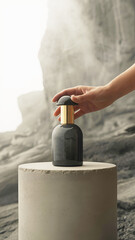 perfume bottle mockup design  Ai genarated 