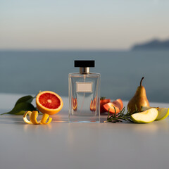 perfume bottle mockup design  Ai genarated 