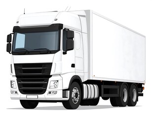 White Delivery Truck - Efficient Transportation for Logistics and Freight.