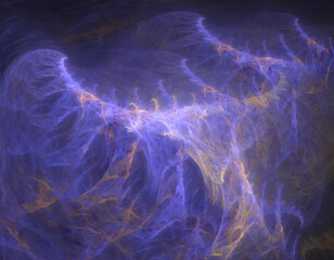 Fractal colored abstract on black background