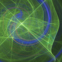 Fractal colored abstract on black background