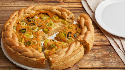 Savory leek tart