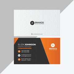 Naklejka premium Modern Professional Business Card, Creative And Simple Business Visiting Card, Business Card Design Template 