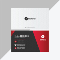 Naklejka premium Modern Professional Business Card, Creative And Simple Business Visiting Card, Business Card Design Template 