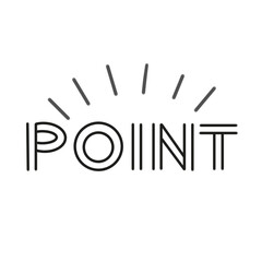 英字ロゴ素材｜point文字装飾2