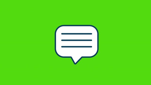 Comment Below Box Pop-Up With Animation Green Screen. 4K Resolution