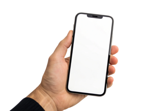 smartphone mockup, mobile phone, blank screen mobile, technology device, phone in hand, gadget display, white background phone, modern smartphone, isolated phone, app screen