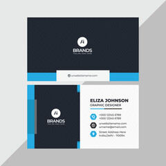 Naklejka premium Modern Professional Business Card, Creative And Simple Business Visiting Card, Business Card Design Template 