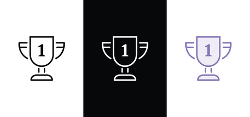 trophy and awards vector icon. trophy icon in trendy flat style. First position icons award.